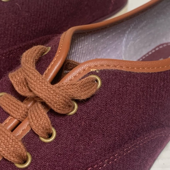 Keds Burgundy Seasonal Wool Blend Sneakers 8 - Picture 8 of 9